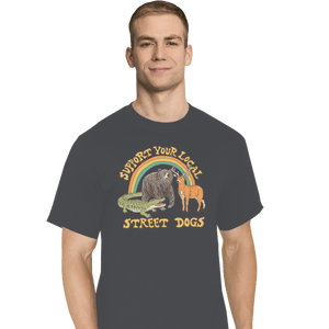 Shirts T-Shirts, Tall / Large / Charcoal Street Dogs