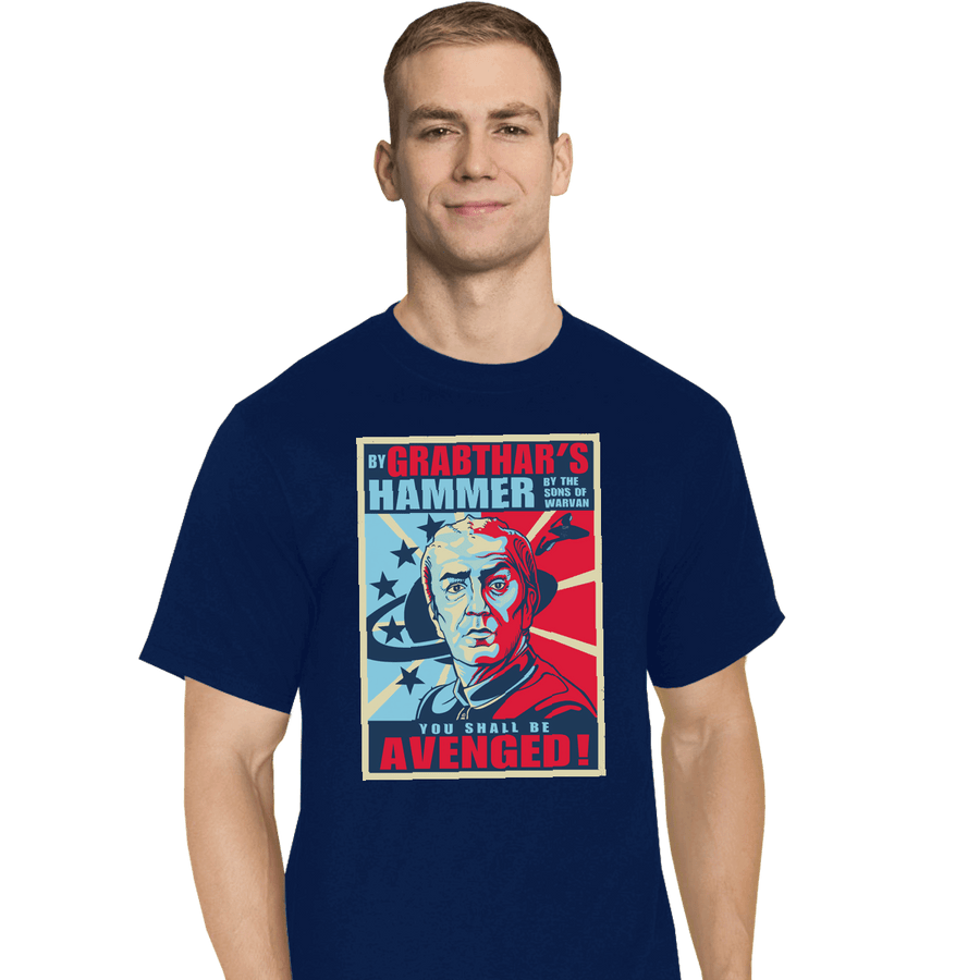Shirts T-Shirts, Tall / Large / Navy Grabthar's Hammer