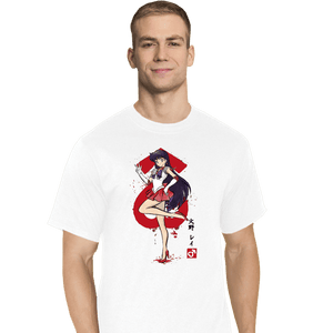 Daily_Deal_Shirts T-Shirts, Tall / Large / White Mars Sumi-e