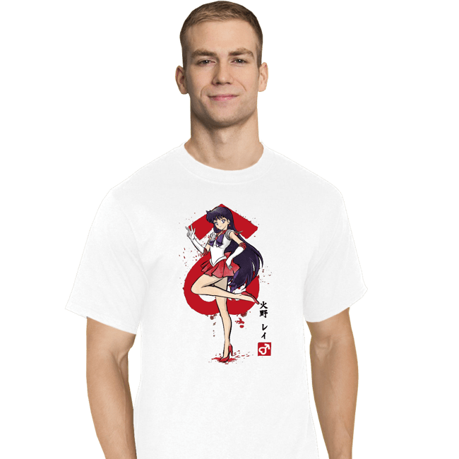 Daily_Deal_Shirts T-Shirts, Tall / Large / White Mars Sumi-e