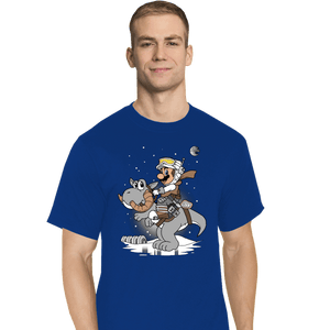Shirts T-Shirts, Tall / Large / Royal Blue Mario Strikes Back