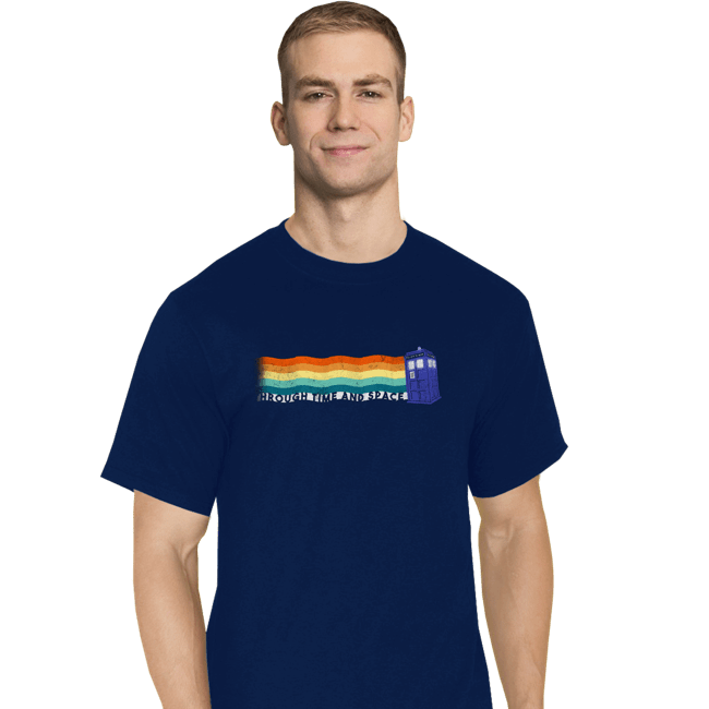 Secret_Shirts T-Shirts, Tall / Large / Navy Through Time And Space
