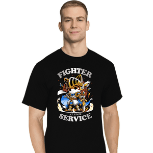 Daily_Deal_Shirts T-Shirts, Tall / Large / Black Fighter's Call
