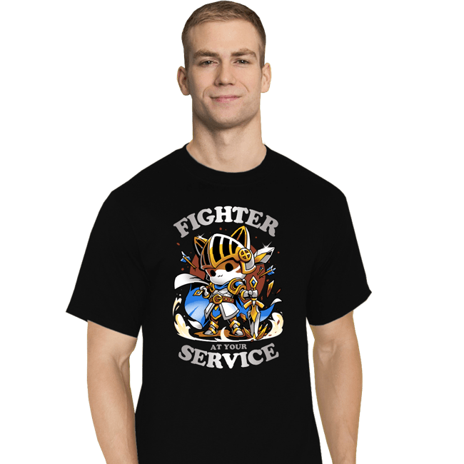 Daily_Deal_Shirts T-Shirts, Tall / Large / Black Fighter's Call