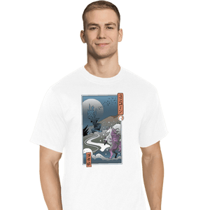 Daily_Deal_Shirts T-Shirts, Tall / Large / White Unicorn Ukiyo-e