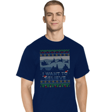 Load image into Gallery viewer, Daily_Deal_Shirts T-Shirts, Tall / Large / Navy Believe In Xmas
