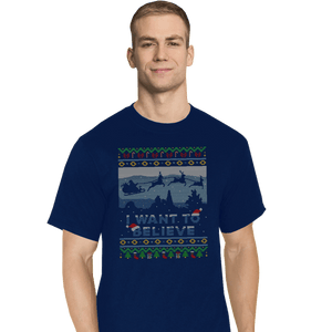 Daily_Deal_Shirts T-Shirts, Tall / Large / Navy Believe In Xmas