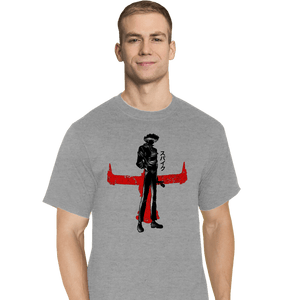 Shirts T-Shirts, Tall / Large / Sports Grey Crimson Cowboy