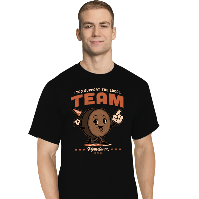 Daily_Deal_Shirts T-Shirts, Tall / Large / Black Local Hockey Fan