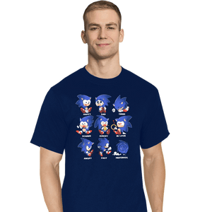 Secret_Shirts T-Shirts, Tall / Large / Navy Hedgehog!