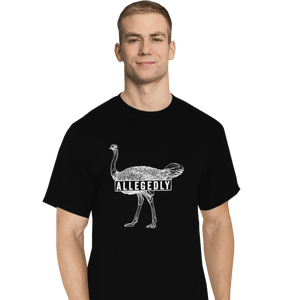Shirts T-Shirts, Tall / Large / Black Allegedly Ostrich