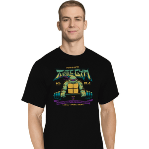 Daily_Deal_Shirts T-Shirts, Tall / Large / Black Donnie's Turtle Gym