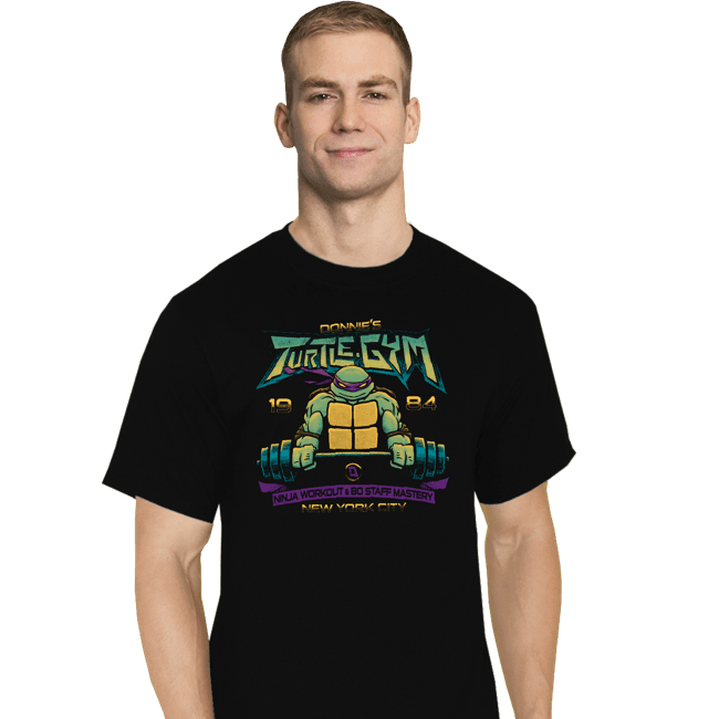 Daily_Deal_Shirts T-Shirts, Tall / Large / Black Donnie's Turtle Gym