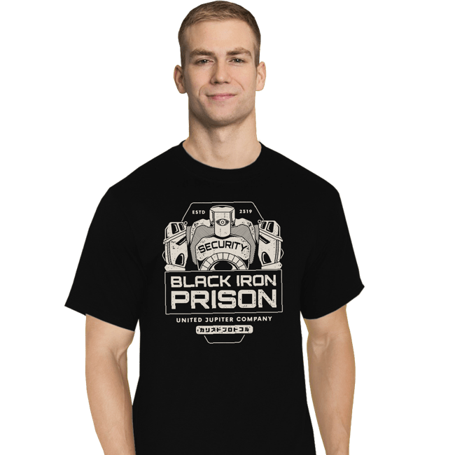 Shirts T-Shirts, Tall / Large / Black Prison Security Robots