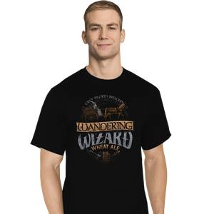Shirts T-Shirts, Tall / Large / Black Wandering Wizard Wheat Ale