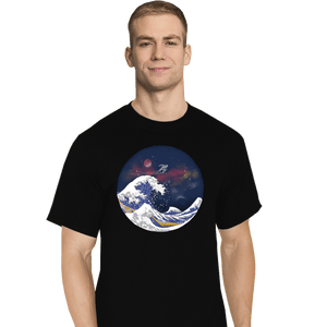 Daily_Deal_Shirts T-Shirts, Tall / Large / Black Surfing The Great Wave