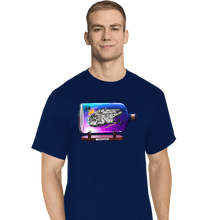 Load image into Gallery viewer, Daily_Deal_Shirts T-Shirts, Tall / Large / Navy Spaceship In A Bottle
