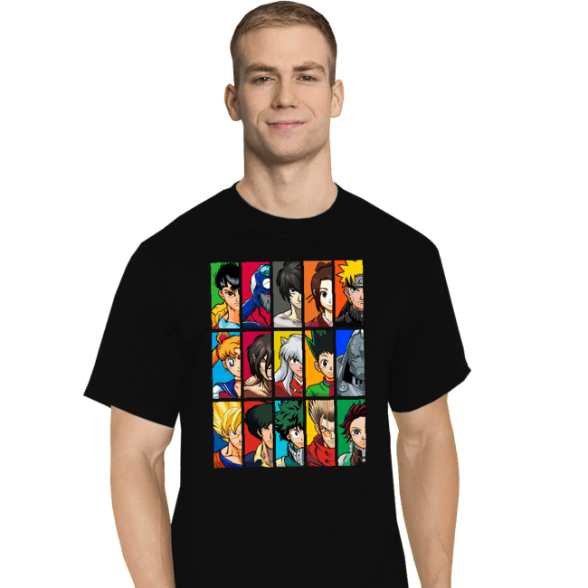 Daily_Deal_Shirts T-Shirts, Tall / Large / Black Anime VS Anime