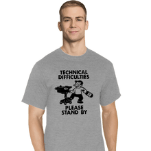 Load image into Gallery viewer, Daily_Deal_Shirts T-Shirts, Tall / Large / Sports Grey Technical Difficulties
