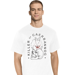Shirts T-Shirts, Tall / Large / White Killer Rabbit of Caerbannog