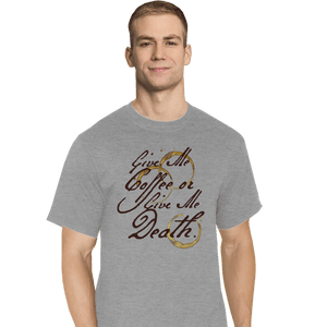 Secret_Shirts T-Shirts, Tall / Large / Sports Grey Give Me Coffee