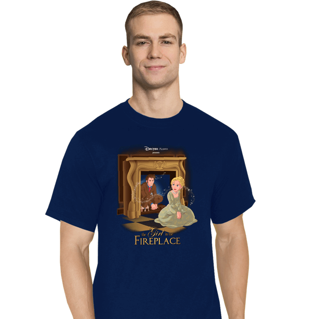 Secret_Shirts T-Shirts, Tall / Large / Navy Girl In The Fireplace