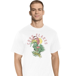 Shirts T-Shirts, Tall / Large / White Corn Flakes