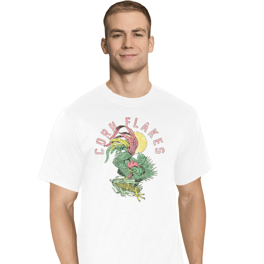 Shirts T-Shirts, Tall / Large / White Corn Flakes