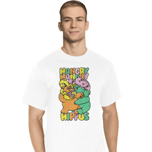 Load image into Gallery viewer, Secret_Shirts T-Shirts, Tall / Large / White Hangry Hippos
