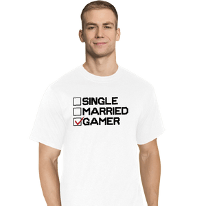 Shirts T-Shirts, Tall / Large / White The Gamer