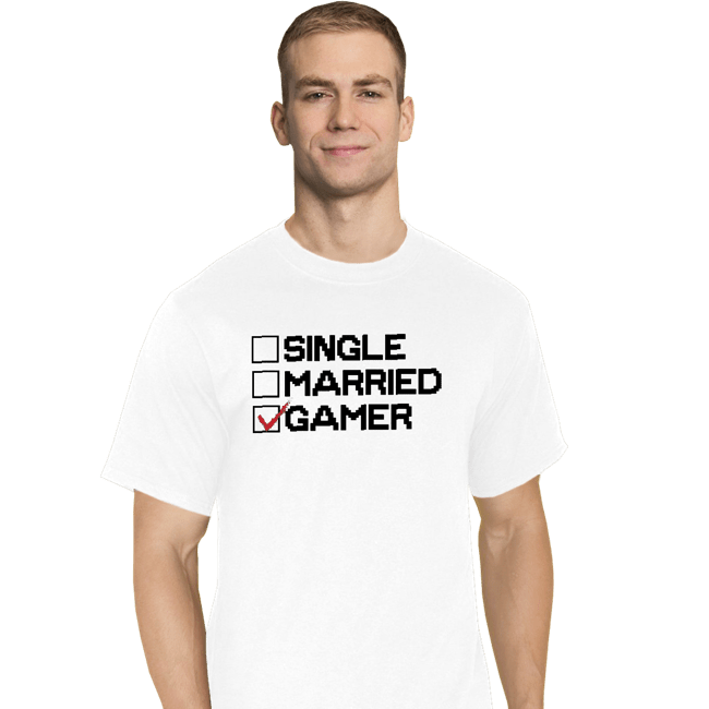 Shirts T-Shirts, Tall / Large / White The Gamer