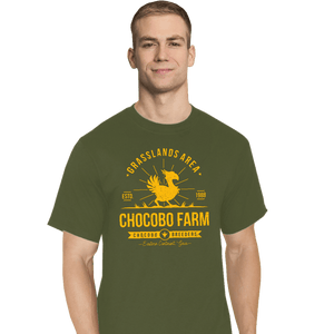 Shirts T-Shirts, Tall / Large / Military Green Chocobo Farm