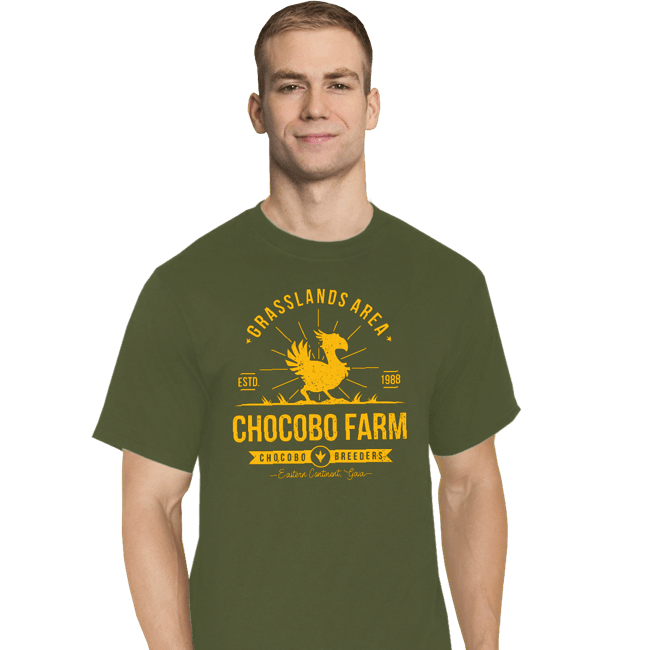 Shirts T-Shirts, Tall / Large / Military Green Chocobo Farm