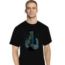 Load image into Gallery viewer, Shirts T-Shirts, Tall / Large / Black Poe And The Black Cat
