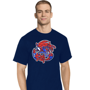 Daily_Deal_Shirts T-Shirts, Tall / Large / Navy Spider-Hog Adventure