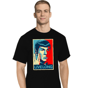 Daily_Deal_Shirts T-Shirts, Tall / Large / Black Live Long