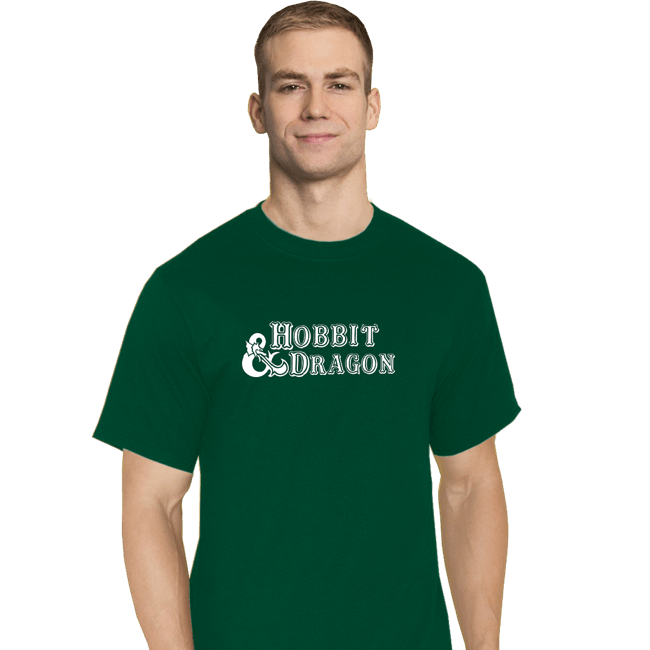 Secret_Shirts T-Shirts, Tall / Large / Charcoal Hobbit And Dragon