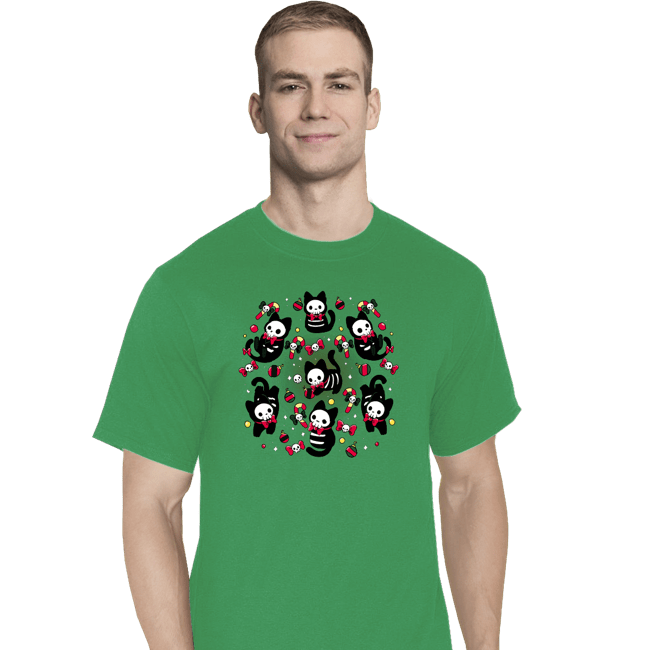 Daily_Deal_Shirts T-Shirts, Tall / Large / Sports Grey Creepy Xmas Kittens