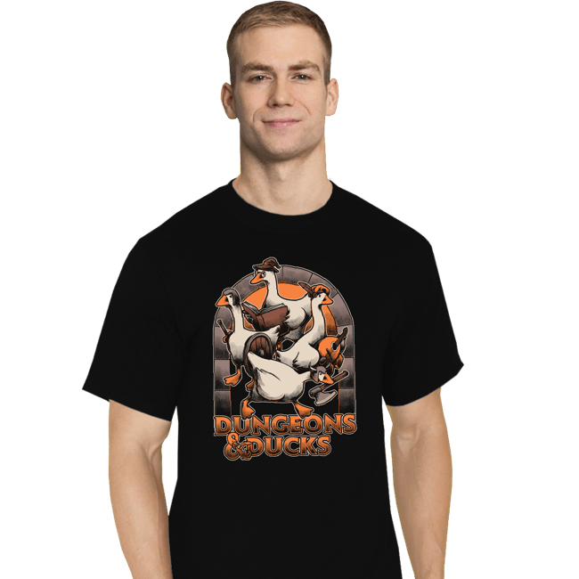 Daily_Deal_Shirts T-Shirts, Tall / Large / Black Dungeons & Ducks