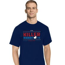 Load image into Gallery viewer, Shirts T-Shirts, Tall / Large / Navy Vote Killer Rabbit
