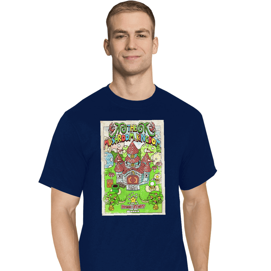 Shirts T-Shirts, Tall / Large / Navy The Mushroom Kingdom