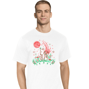 Secret_Shirts T-Shirts, Tall / Large / White Wolf Blossoming Breeze