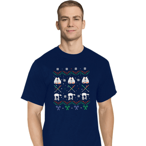 Shirts T-Shirts, Tall / Large / Navy Hothy Christmas