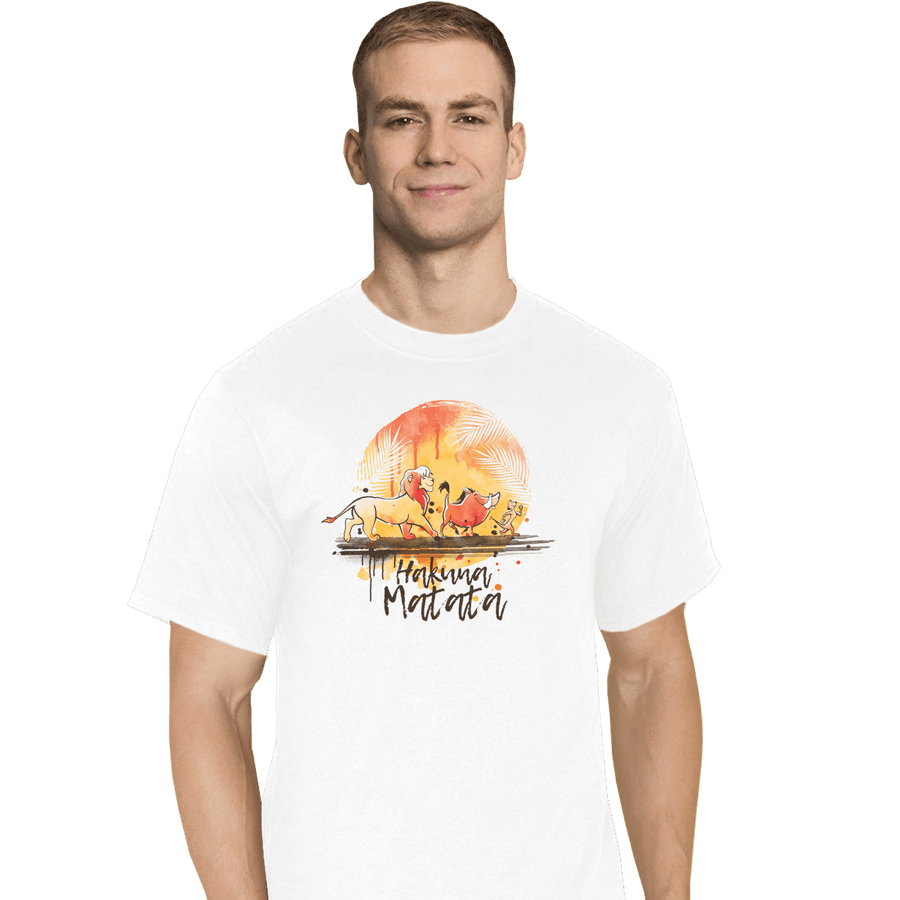 Shirts T-Shirts, Tall / Large / White No Worries Watercolor