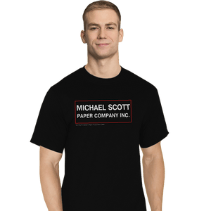 Shirts T-Shirts, Tall / Large / Black Michael Scott Paper Company