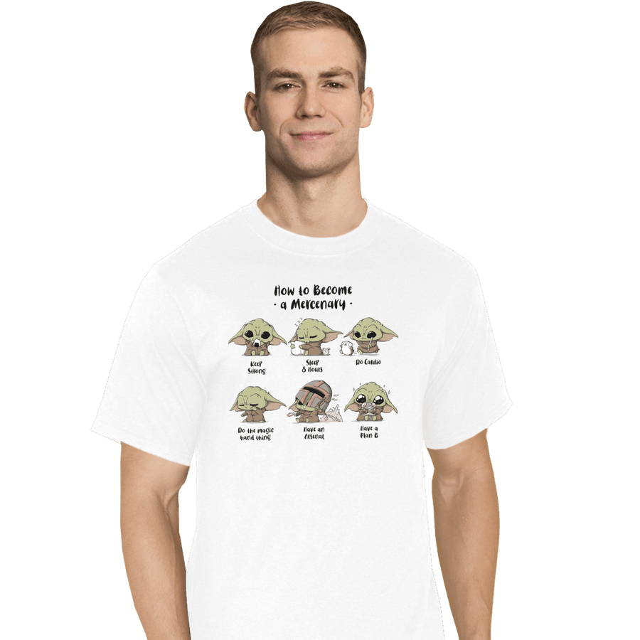 Shirts T-Shirts, Tall / Large / White Become A Mercenary