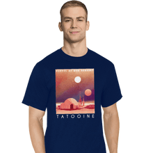 Load image into Gallery viewer, Shirts T-Shirts, Tall / Large / Navy Visit Tatooine
