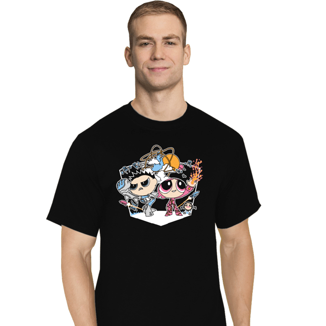 Secret_Shirts T-Shirts, Tall / Large / Black Shark & Lava