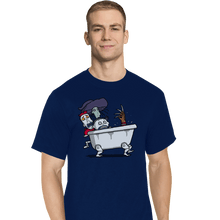 Load image into Gallery viewer, Daily_Deal_Shirts T-Shirts, Tall / Large / Navy Halloween Bathtub
