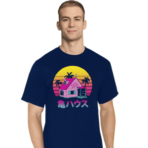 Shirts T-Shirts, Tall / Large / Navy Retro Kame House